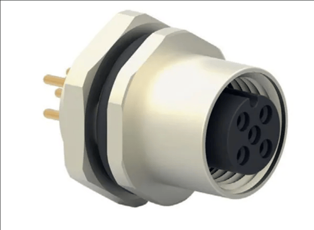 Circular Metric Connectors M12,FRONT MOUNTING FEMALE,A CODE,4P