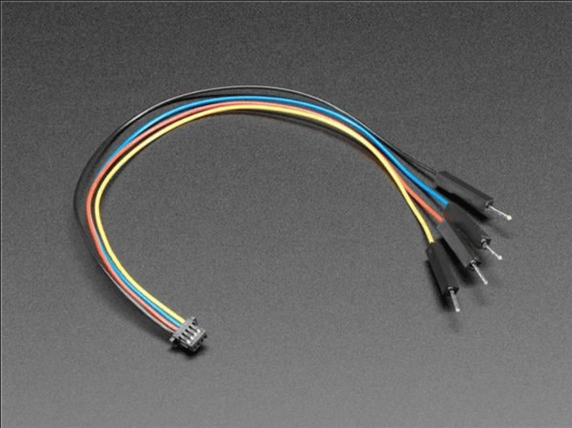 Adafruit Accessories STEMMA QT / Qwiic JST SH 4-pin to Premium Male Headers Cable - 150mm Long