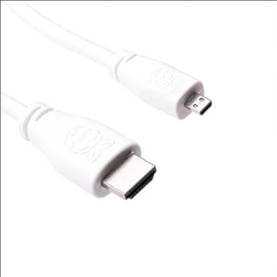 Seeed Studio Accessories Raspberry Pi 4 Official micro HDMI to Standard HDMI Male Cable - 1m White