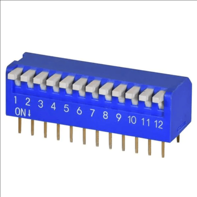 DIP Switches/SIP Switches 2 12 Positions, Through Hole, 2.54 mm Pitch, Piano Slide Actuator, DIP Switch