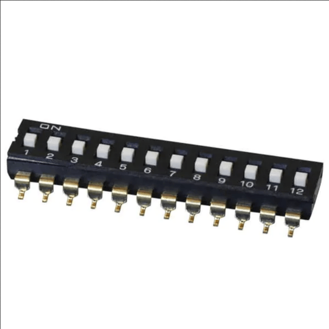 DIP Switches/SIP Switches 1 12 Positions, Surface Mount, 2.54 mm Pitch, Slide Actuator, DIP Switch