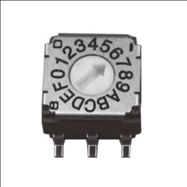 Coded Rotary Switches 7mm code hex comp, top adj., thru-hole
