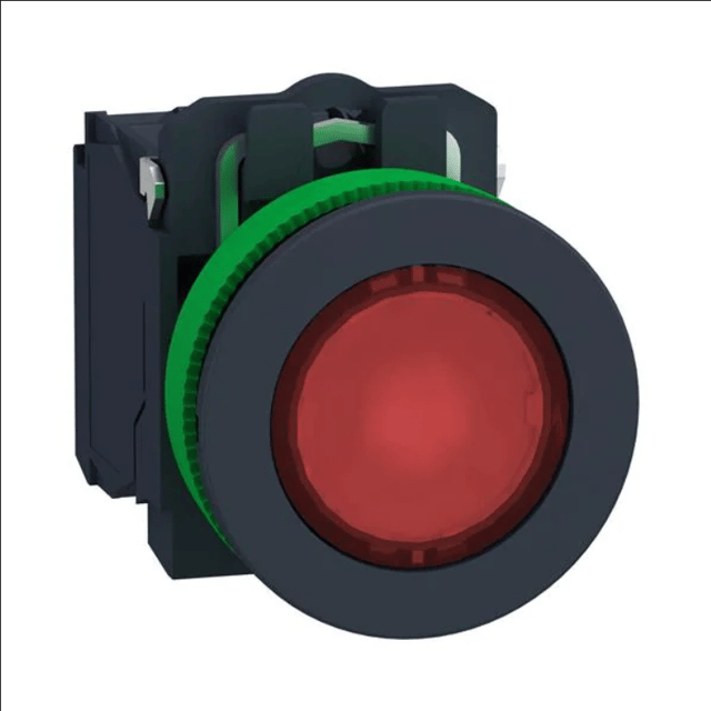 Control Switches FLUSH RED CAP ILL PB LED 230 1NO 1NC SCR