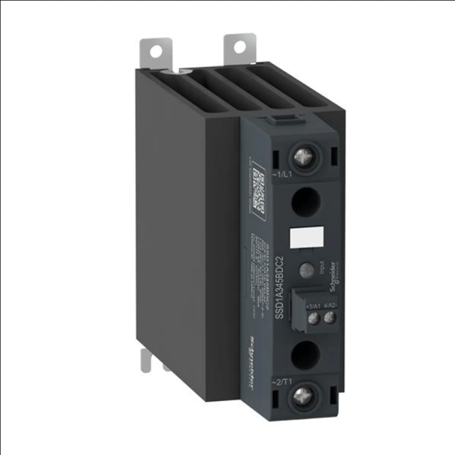 Solid State Relays - Industrial Mount SSR-DIN rail, 1phase, 48-600Vac output, 90-280Vac/Vdc control, 45A,Screw,Random