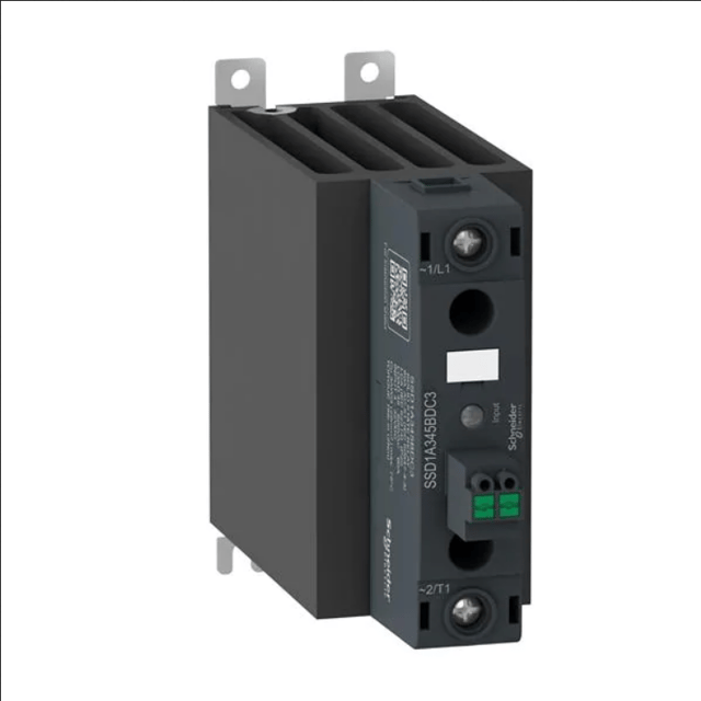 Solid State Relays - Industrial Mount SSR-DIN rail, 1phase, 48-600Vac output, 4-32Vdc control, 60A, Spring plug,Random