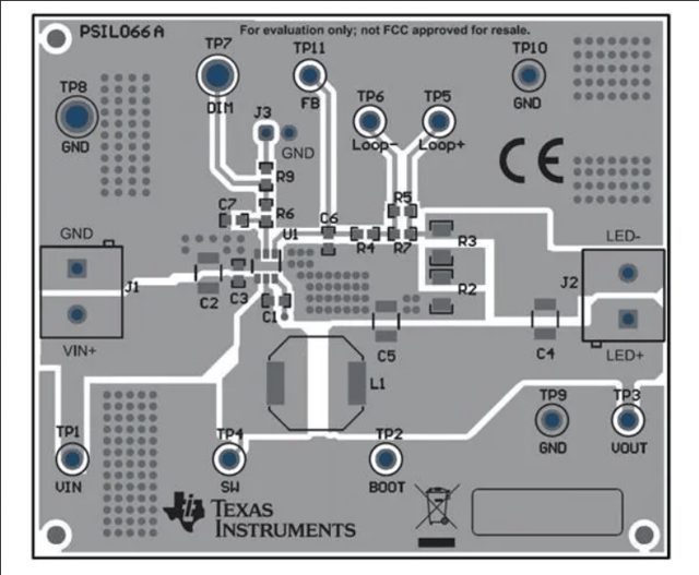 LED Lighting Development Tools TPS92200D2 synchronous buck LED driver evaluation module