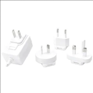 Wall Mount AC Adapters ac-dc, 5 Vdc, 2.4 A, SW, multi-blade, no blades, P5 center pos, level VI, MED, white