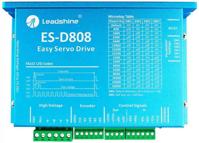 Leadshine Original ES-D808 Easy Servo Drive Max 80VDC 8.2A