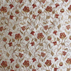 Blossoms of Eden silk fabric