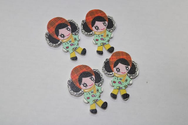 Cutesy fancy doll buttons/Wooden-buttons/Crafty-buttons/Dressy-buttons