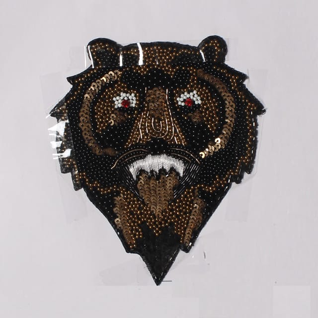 Royal roar majestic lion patch/Animal-patch/Sequins-beads-patch/DIYs