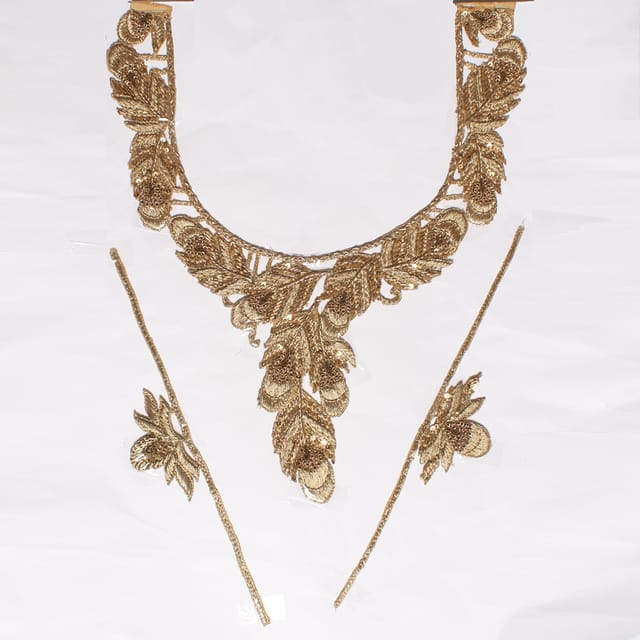 Royal-haar rani necklace neckline/Neck-patch-neckline/Zardosi-Necklines