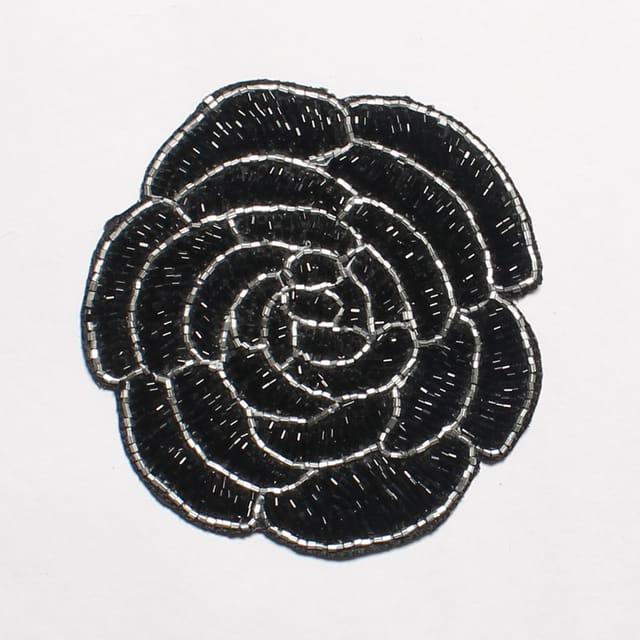 Black rose mystic cut dana patch/Fancy-Patch/DIY-brooch-patch/Sari-patch