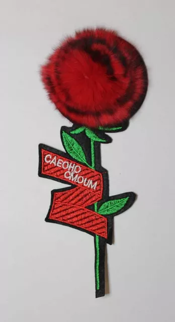 'CACEHO CMOUM' fluff cute rosette inspired tag style floral sprig trendy and fancy rose flower patch