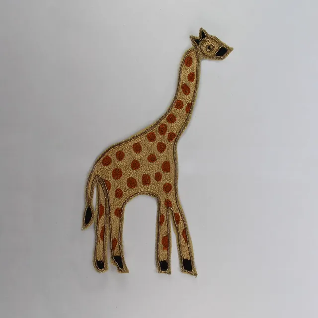 Innocent kiddish style childish cartoon feel animal kingdom thread and rich elements fine done stylish and trendy Giraffe motif patch