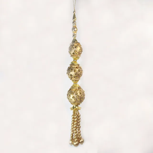 Classic look artistic feel festive style bead, orb stud-stones tassels