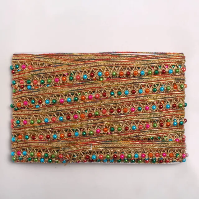 Tassel beads rainbow tints golden chic fun style festival dressy lace