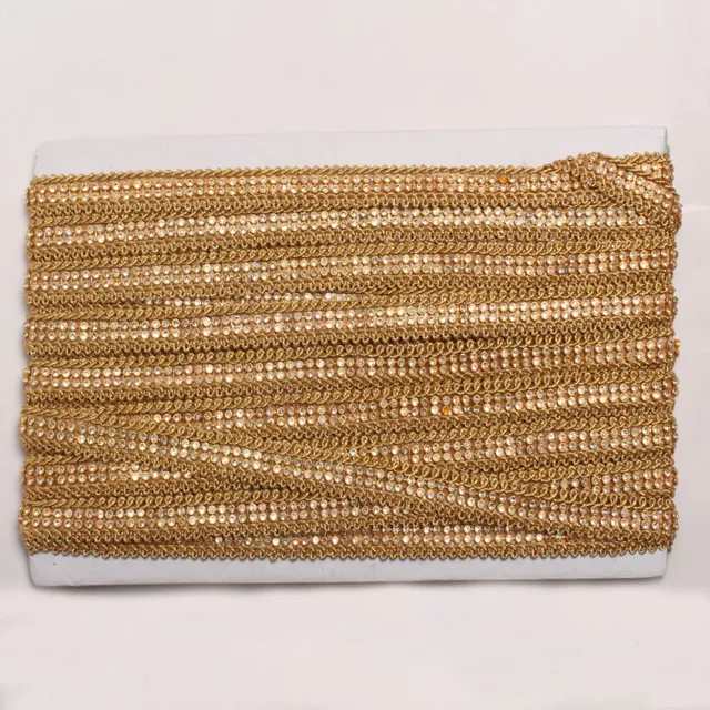 Twist chord Zari edges Diamante strips flashy design fancy regal lace