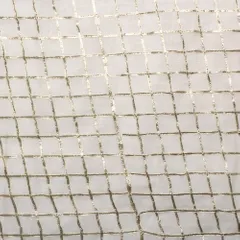Simple-chic Zari-tartan fabric
