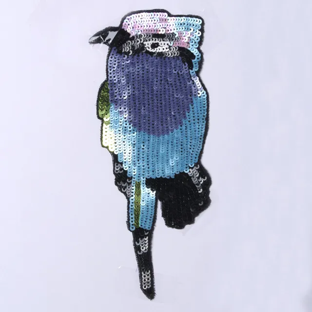 Dreamy sparrow fairy-tale patch/Bird-patch/Art-DIY-patch/Sequins-patch