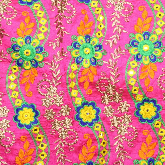 Country-feel vibrant bold fabric/Fun-fabric/Floral-fabric/Arty-fabric