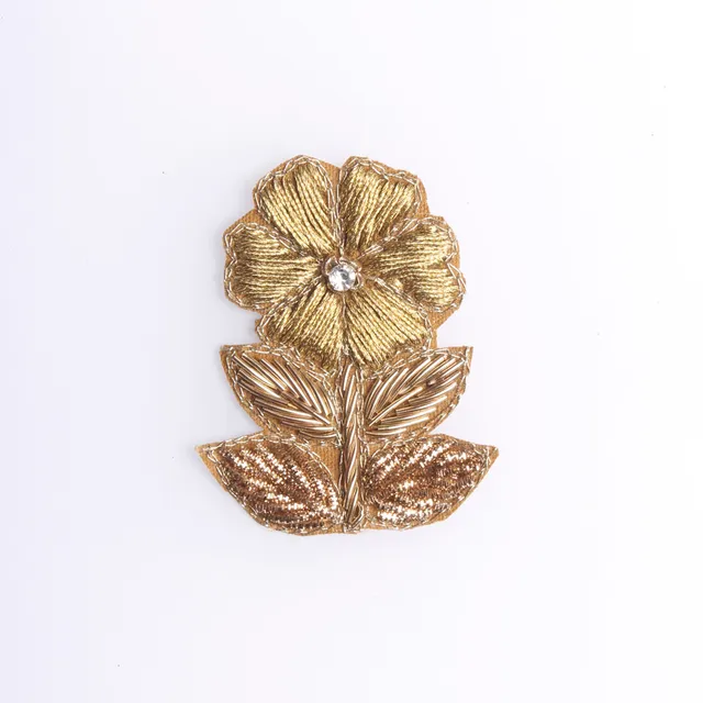 Festal florals rich brooch patch/Applique-patch/Zardosi-patch/Hip-patch