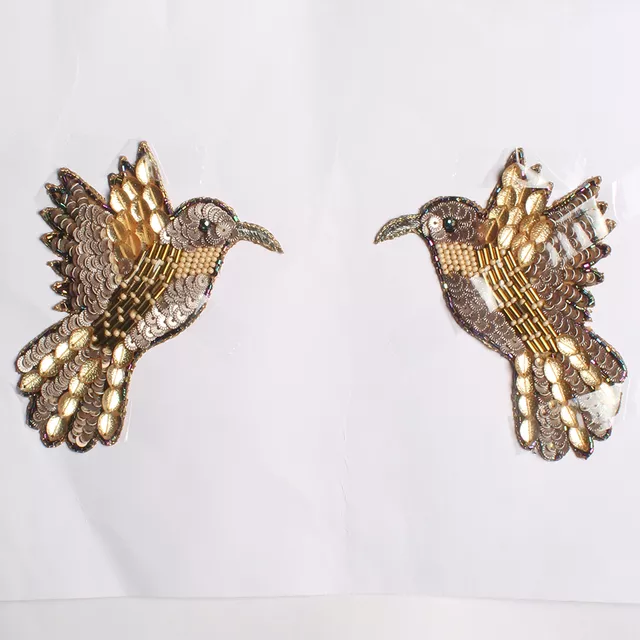 Handsome-pair humming birds patch/Cute-patch/ZariZardosi-patch/DIY-Art