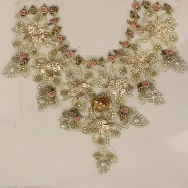 Fairy-Beaded Angelic floral neckline/Fancy-neckline/Party-neckline/DIY