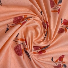Peach Cotton Cambric Print