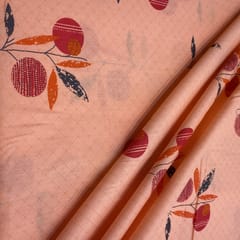 Peach Cotton Cambric Print