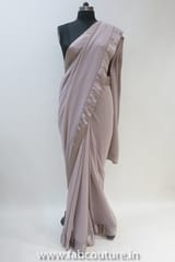 Poly Georgette Saree with Satin Border
