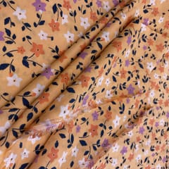 Peach Rayon Floral Print