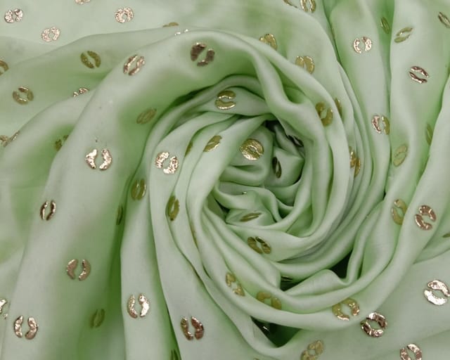 Pista Green Foil Fabric