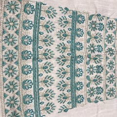 Sea Green Colour Poly Dupion Embroidered 6 Kali Set