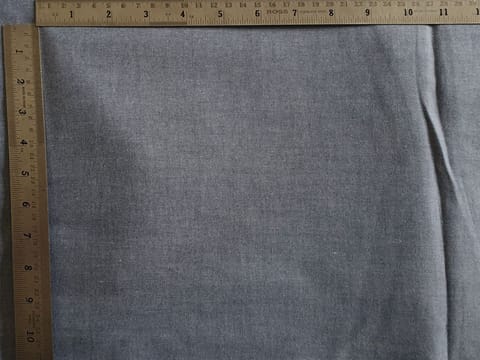 Smokey Grey Yarn Dyed Cotton Oxford Chambray