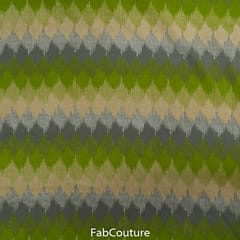 Green Colour Flex Ikkat Print