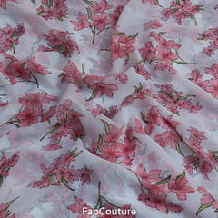Pink Colour Georgette print