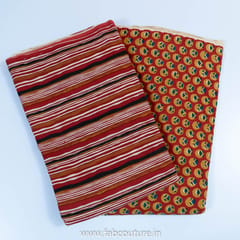 Red Cotton Discharge Print Set