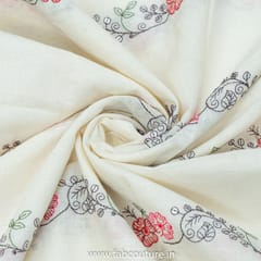 Kora Cotton Thread Embroidered Fabric