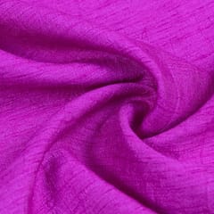 Magenta Color Polyester Raw silk