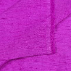 Magenta Color Polyester Raw silk