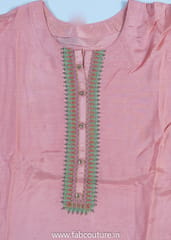 Gajree Muslin Embroidered Suit With Cotton Bottom And Printed Muslin Dupatta