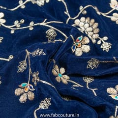 Velvet Zari With Sequins Embroidery