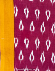 Maroon Color Cotton Printed Suit With Cotton Bottom And Printed Chiffon Dupatta