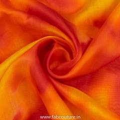 Yellow Color Chanderi Silk Tie Dye Digital Print