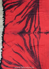 Red and Black Colour Cotton Chiffon Dupatta