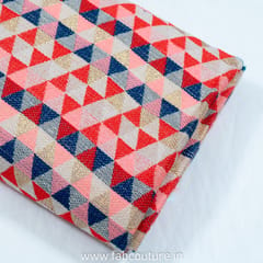 Multi Color Triangle Jacquard Fabric