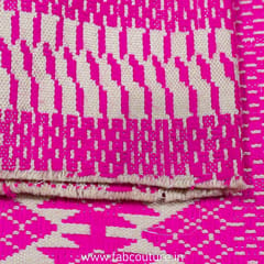 Pink Lurex Jacquard Fabric
