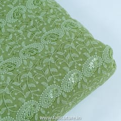 Green Color Georgette Embroidery