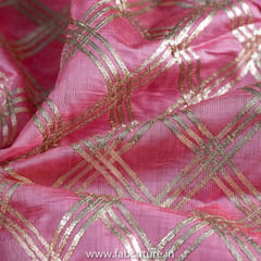 Pink Color Chanderi Embroidery